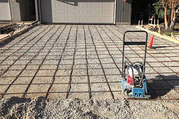 New concrete driveway